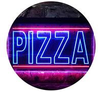 Pizza Shop Illuminated Dual Color LED Enseigne Lumineuse Neon Sign Rouge et bleu 600 x 400mm st6s64-i0635-rb