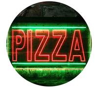 Pizza Shop Illuminated Dual Color LED Enseigne Lumineuse Neon Sign Vert et rouge 400 x 300mm st6s43-i0635-gr