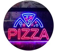 Pizza Shop Open Dual Color LED Enseigne Lumineuse Neon Sign Rouge et bleu 600 x 400mm st6s64-i3564-rb