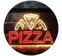 Pizza Shop Open Dual Color LED Enseigne Lumineuse Neon Sign Rouge et jaune 600 x 400mm st6s64-i3564-ry