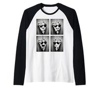 Pizza Slice in Sunglasses Funny Photobooth Food Pizza Selfie Manche Raglan