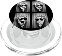 Pizza Slice in Sunglasses Funny Photobooth Food Pizza Selfie PopSockets PopGrip pour MagSafe