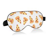Pizza Slices Seamless On White Eye Masks Cover Blocks Light Sleep Mask Shade Cover Blindfold Relaxing Eyeshade Cover avec serre-tête réglable pour hommes femmes enfants