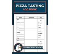 Pizza Tasting Log Book: Flavor & Crust Rating Sheets | Restaurant Review Journal | Gift Logbook For People Who Love Pizza | Food Tracker Forms
