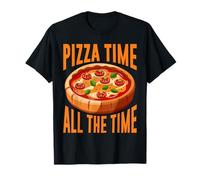 Pizza Time All The Time Motif Pizza rétro T-Shirt