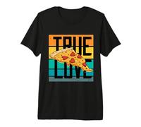 Pizza True Love J'aime Les Amateurs de Pizza Mangeur de T-Shirt Haut de Gamme