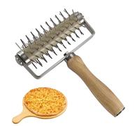 pizzaDocker Roller - Rouleau à pizzaavec pointes, outil d'amarrage de pâte durable, empêche les ampoules pendant la cuisson, poignée ergonomique, compagnon de cuisine permettant de gagner du temps |
