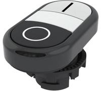 Pizzato Elettrica E21PDRL1AAAA E21PDRL1AAAA Bouton-poussoir à double touche actionneur plat blanc, noir 1 pc(s)