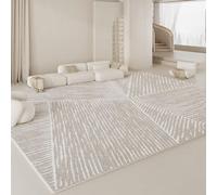 PIZZZENO Tapis Couleur crème pour Chambre à Coucher, Tapis de Sol Moelleux et Doux pour Chevet ou Salon, Grande Surface, Tapis décoratif en Peluche épaisse pour vestiaire, Dimensions : 80 x 120 cm