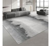 PIZZZENO Tapis de Salon léger et Luxueux, idéal pour la décoration de Chambre à Coucher. Grand Format, Gris, Lavable, 140 x 200 cm.