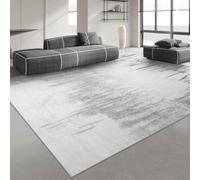PIZZZENO Tapis de Salon léger et Luxueux, idéal pour la décoration de Chambre à Coucher. Grand Format, Gris, Lavable, 200 x 300 cm.