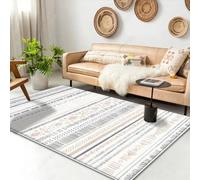 PIZZZENO Tapis géométrique décoratif pour Salon, Chambre, vestiaire (6,5 x 13,1 pi (200 x 400 cm/ML006-peluche-sans-peluches-6)