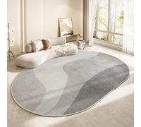 PIZZZENO Tapis Ovale décoratif pour Salon, Grande Surface, Style Nordique Moderne, Lavable, 100 x 160 cm. Idéal pour la Chambre ou Le Salon. Tapis de Luxe pour Un séjour Luxueux.