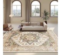PIZZZENO Tapis Persan rétro pour Salon, décoration de canapé, Grand Format, Lavable, pour la Maison et la Chambre (140 x 200 cm, 55 x 78,7 Pouces, Non Pelucheux - 11)