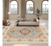PIZZZENO Tapis Persan rétro pour Salon, décoration de canapé, Grand Format, Lavable, pour la Maison et la Chambre (200 x 250 cm / 78,7 x 98 Pouces/sans Peluches - 2)