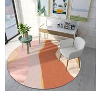 PIZZZENO Tapis Rond pour Salon, Lavable, Grand Format, idéal pour la Chambre ou comme Tapis de Sol 3D (140 x 140 cm).