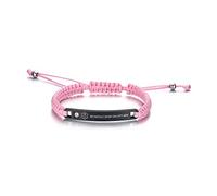 PJ JEWELLERY Bracelet d'identification médicale réglable fait à la main avec gravure gratuite - Bracelet en macramé pour homme et femme, Métal Corde