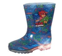 PJ Masks Bottes en caoutchouc lumineuses pour garçons - Chaussures de pluie et de neige clignotantes, bleu, 30 EU