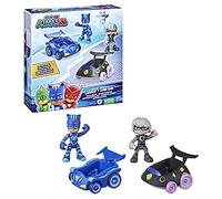PJ Masks, Course Poursuite Yoyo Contre Sorceline, Jouet préscolaire avec 2 Mini-véhicules et 2 Figurines, pour Enfant, dès 3 Ans F2840
