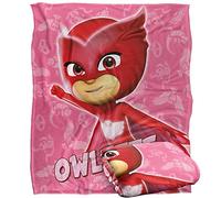 PJ Masks - Couverture pour Enfants, 152 x 127 cm, Motif Owlette Character Silky Touch, Couverture Ultra Douce