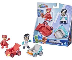 PJ Masks Hasbro Super Pyjamas, Gufetta vs Romeo, Voitures de Course Jouet d'âge préscolaire avec 2 véhicules et 2 Personnages pour Enfants à partir de 3 Ans