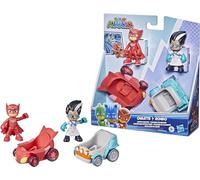PJ Masks Hasbro Super Pyjamas, Hibou vs Romeo, Voiture de Course Jouet pour âge préscolaire, Ensemble avec 2 véhicules et 2 Personnages, pour Enfants à partir de 3 Ans