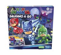 PJ Masks, Jeu de société Sauve Le Quartier général pour Enfants et Filles à partir de 4 Ans, Amusant Jeu pour Enfants d'âge préscolaire, Contient Tour en Plastique 3D, Multi