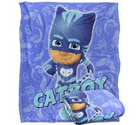 PJ MasksCouverture pour Enfants, 152 x 127 cm, Couverture Ultra Douce Catboy Character Silky Touch, 50 x 60