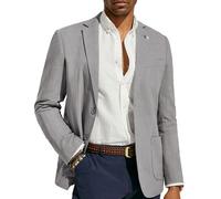PJ Paul Jones Blazer décontracté en Coton et Lin pour Homme - Léger - 2 Boutons - Non doublé, Gris Clair, Taille XL
