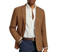 PJ PAUL JONES Blazer décontracté en coton et lin pour homme - Léger - 2 boutons - Non doublé, marron, Taille S