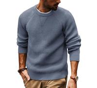 PJ PAUL JONES Pull en tricot à manches longues texturé gaufré pour homme, bleu clair, XL