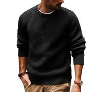 PJ PAUL JONES Pull en tricot à manches longues texturé gaufré pour homme, Noir , M