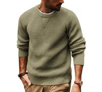 PJ PAUL JONES Pull en tricot à manches longues texturé gaufré pour homme, vert clair, M