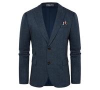 PJ PAUL JONES Sakko Blazer britannique pour homme Coupe droite 2 boutons Veste d'affaires moderne, bleu foncé, S