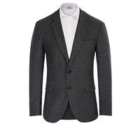 PJ PAUL JONES Sakko Harris Tweed Blazer britannique à 2 boutons pour homme, veste de costume vintage, gris foncé, S
