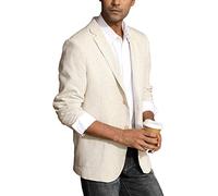 PJ PAUL JONES Veste de Sport légère en Lin pour Homme Coupe ajustée, Kaki A, Taille L