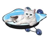 PJDDP Fenêtre Chat À Cheval Lit Cat Hamac Cat Perch Lit avec Ventouse Espace Saving Hanging Nid De Repos Siège Peut Contenir Jusqu'à 33 LB Cat Kitty Etagère Fenêtre De Chat Sunny Seat
