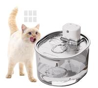PJDDP Fontaine À Eau Automatique pour Chat, Fontaine A Eau Chat sans Fil avec Detecteur De Mouvement, INOX Plateau D'Abreuvement, Fontaine À Eau Silencieuse pour Chat De 2.8 L pour Boire