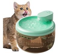 PJDDP Fontaine A Eau Chat sans Fil, 2,2L Distributeur Eau Chat Batterie 2200Mah Rechargeable, Distributeur d'eau pour Usage Intérieur Et Extérieur,Vert