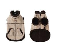 PJDDP Gilet Polaire pour Chien, Chaud Gilet Hiver, Vestes d'hiver pour Chiens, Manteaux Chauds pour Chiens avec D-Ring pour Chiens De Petite Et Moyenne Taille,Light Brown,4XL