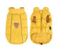 PJDDP Manteau Chien Hiver Chaud, Veste Chaude pour Chien, Doudoune Chien Hivers, Coupe-Vent Blouson Chiens avec Bandes Réfléchissantes, Trou De Corde De Traction,Jaune,XXL