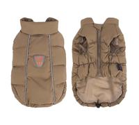 PJDDP Manteau Chien Hiver Chaud, Veste Chaude pour Chien, Doudoune Chien Hivers, Coupe-Vent Blouson Chiens avec Bandes Réfléchissantes, Trou De Corde De Traction,Marron,M