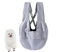 PJDDP Sac De Transport pour Chien Et Chat Jusqu'à 6 Kg,Sac À Bandoulière Mains Libres Petit,Sac De Transport Chiot,Porte Chien Ventral Petit pour Voyages en Plein Air,Gris