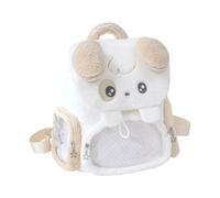 Pjeghbvop Adorable sac à dos en peluche PVC avec cordon de serrage et compartiments de rangement sur trois côtés, idéal pour le chemin quotidien au travail, comme sac à dos de voyage