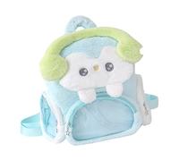 Pjeghbvop Adorable sac à dos en peluche PVC avec cordon de serrage et compartiments de rangement sur trois côtés, idéal pour le chemin quotidien au travail, comme sac à dos de voyage