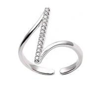 Pjeghbvop Bagues géométriques modernes plaquées or ou argentées en cersite, bague de mariage réglable, cadeau élégant avec incrustation de zircon pour votre mariage plaqué or ou plaqué argent, comme