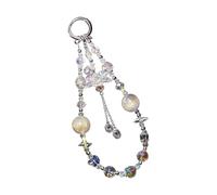 Pjeghbvop Bracelet de perles pour téléphone portable, décoration polyvalente pour smartphone, utilisation quotidienne en voyage, corde décorative