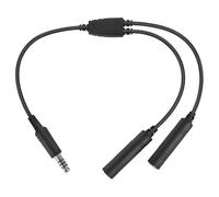 Pjeghbvop Câble adaptateur de casque d'hélicoptère double vers U174/U 7,1 mm Interfaces aéronautiques pour avion à aile fixe Adaptateur de casque d'entraînement de communication