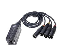 Pjeghbvop Câble réseau XLR 4 canaux à 3 broches pour scène, son, éclairage et studio d'enregistrement, réseau RJ45, studio d'enregistrement domestique, connecteur XLR léger