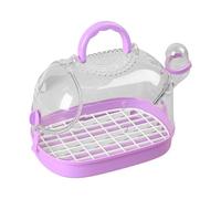 Pjeghbvop Cage ventilée pour petits animaux avec circulation de l'air sur le dessus, vision claire, bouteille d'eau pour surveillance des animaux de compagnie, excursions en plein air, cage de voyage